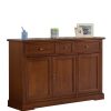 Credenza in legno classica tre ante tre cassetti in noce