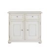 Credenza rustica in legno due porte due cassetti laccato bianco anticato