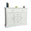 Elegant classic wooden sideboard twi doors in antique white lacquered