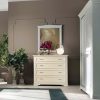 Italian artisanal chest of drawers for bedroom in white lacquered