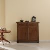 Italian classic wooden sideboard two doors two drawers in walnut finish